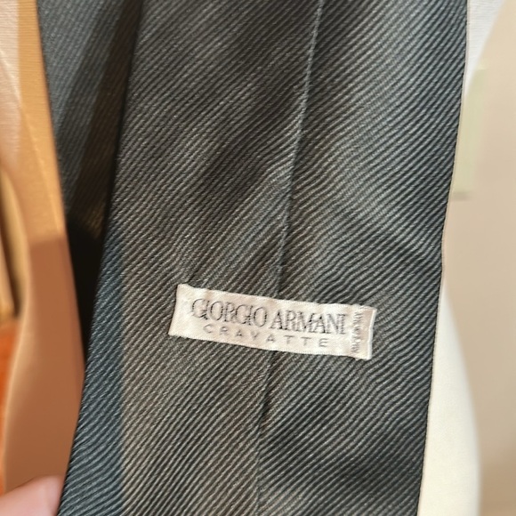 Giorgio Armani cravatte vintage Classic Black Tie - Picture 3 of 4